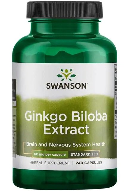 Swanson Ginkgo Biloba ekstrakts, 60 mg - 240 kapsulas