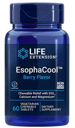 Life Extension EsophaCool, Berry, vegetarinių tablečių butelis