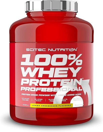SciTec 100% Whey Protein Professional, Lemon Cheesecake - 2350 g maisto papildas
