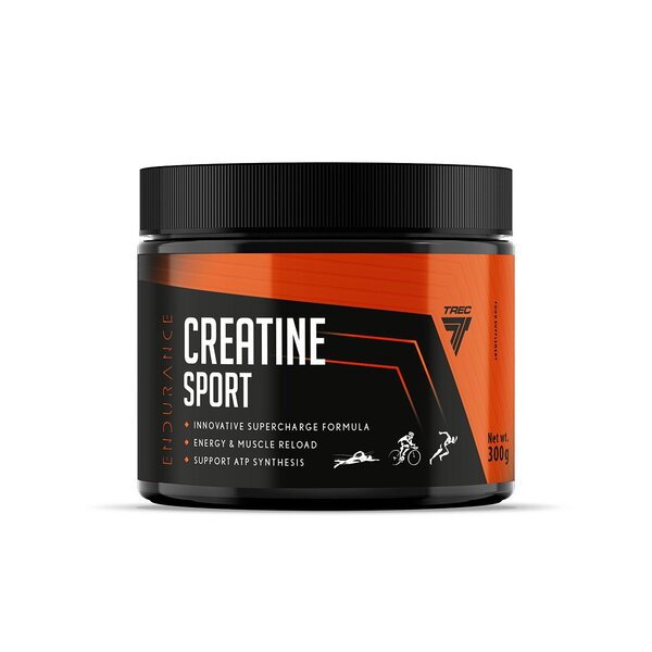 Kreatino papildas sportui, oranžinis indelis