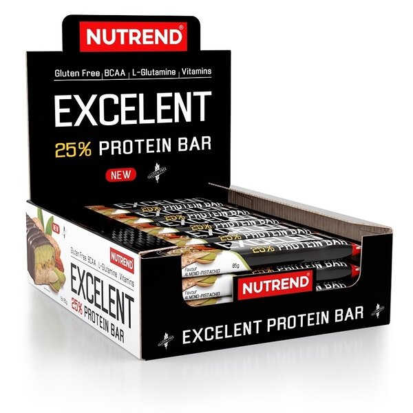 Nutrend Excelent 25% baltymų batonėlis, juodųjų serbų ir spanguolių, maisto papildas, sporto užkandis