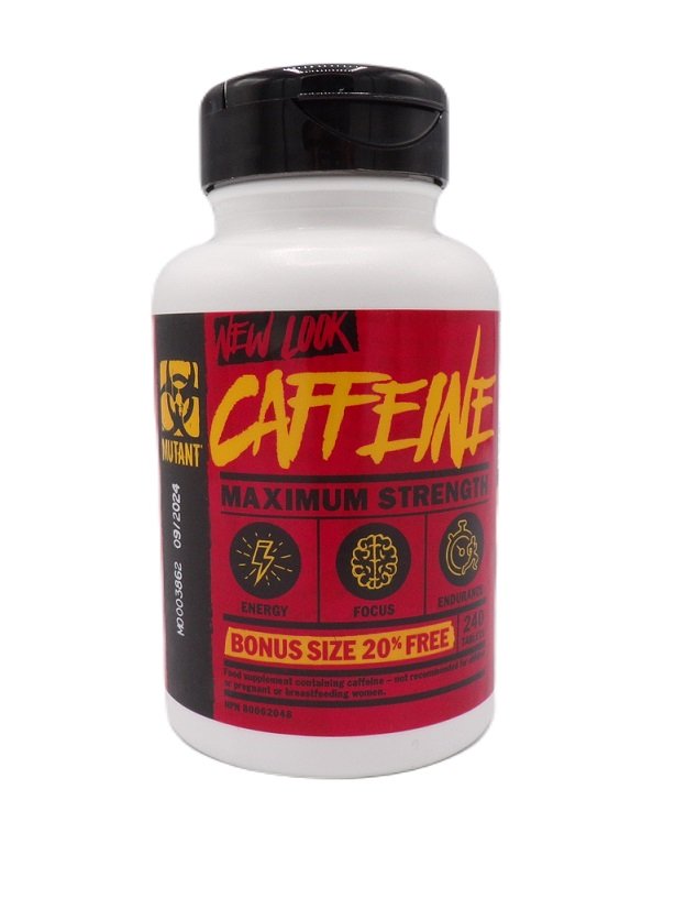 Mutant Caffeine tablečių pakuotė energijai ir dėmesiui