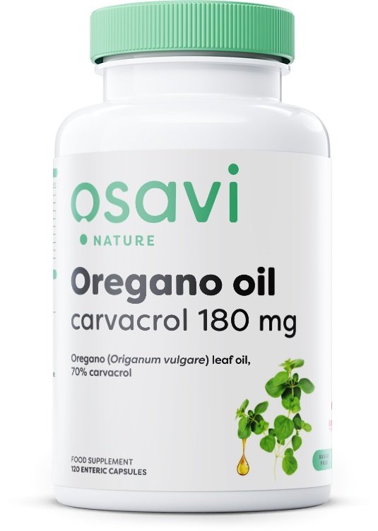 Osavi oregano eļļa Carvacrol, 180 mg - 120 enterālās kapsulas