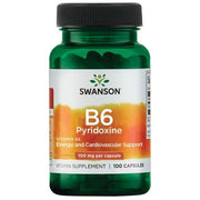 Swanson B6 piridoksīns, 100 mg - 100 kapsulas