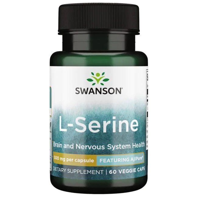 Swanson L-Serine, 500mg - 60 kapsulių