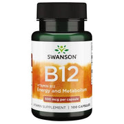Swanson B12 vitamīns, 500mcg - 100 kapsulas