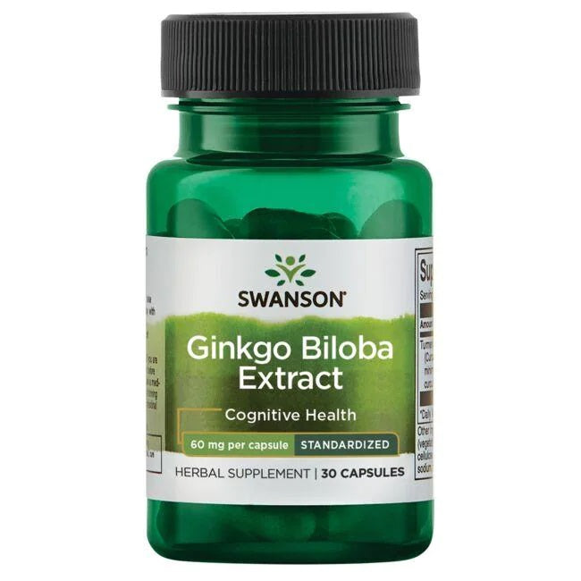 Swanson Ginkgo Biloba ekstrakts, 60 mg - 30 kapsulas