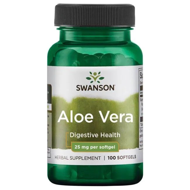 Swanson Aloe Vera, 25mg - 100 kapsulių