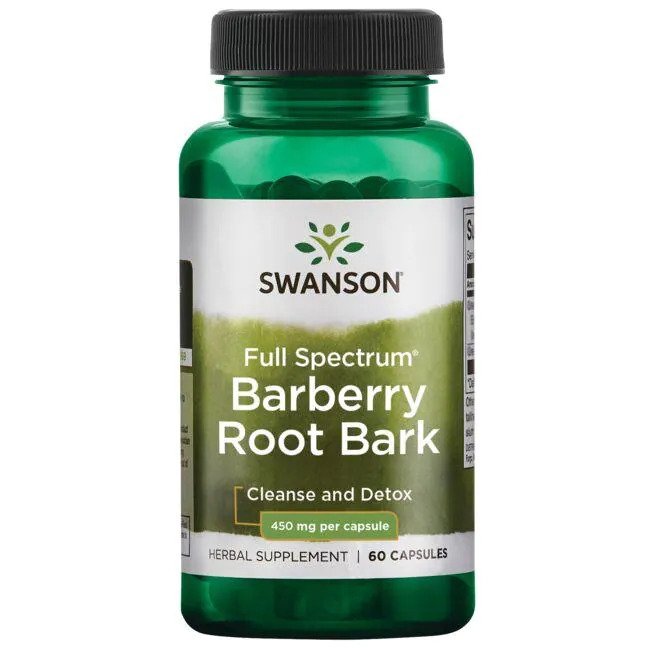 Swanson Barberry Root Bark, 450mg, 60 kapsulių