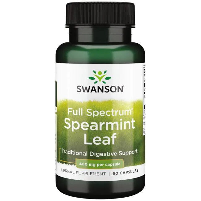 Swanson spearmint lapų maisto papildas kapsulės