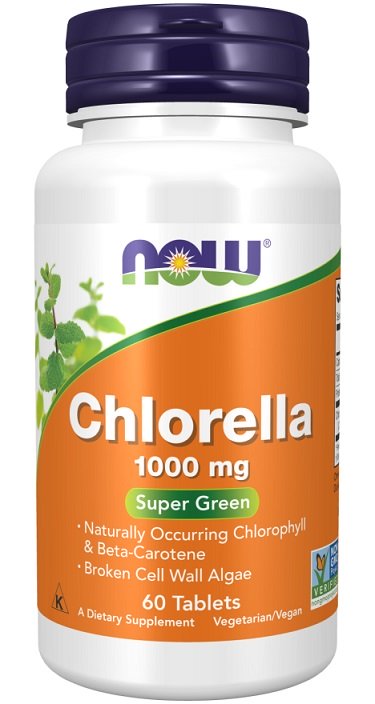 NOW Foods Chlorella, 1000mg - 60 tablečių