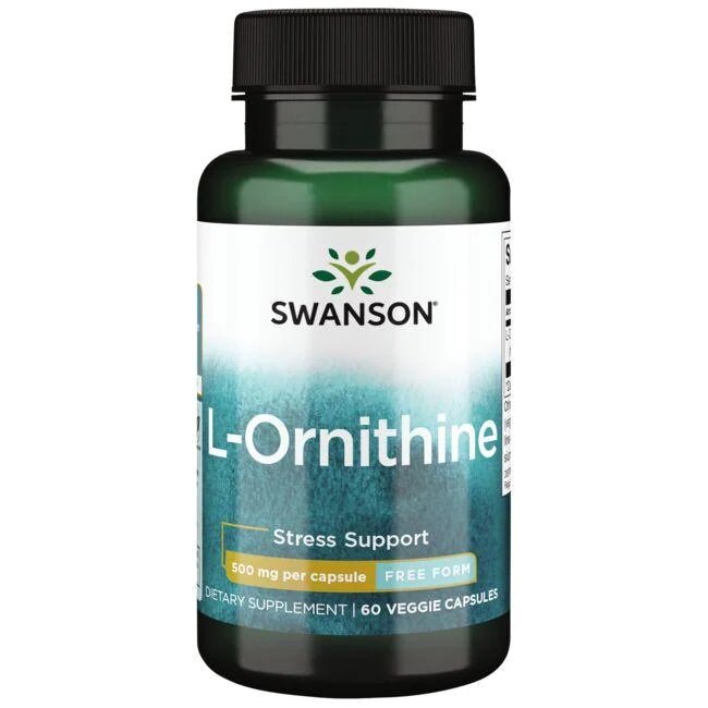 Swanson L-Ornithine, 500mg - 60 kapsulių