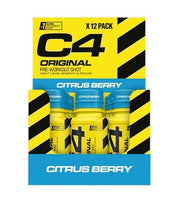C4 Original pretreniruotės šūvis, citrusų uogos, 12 vnt.