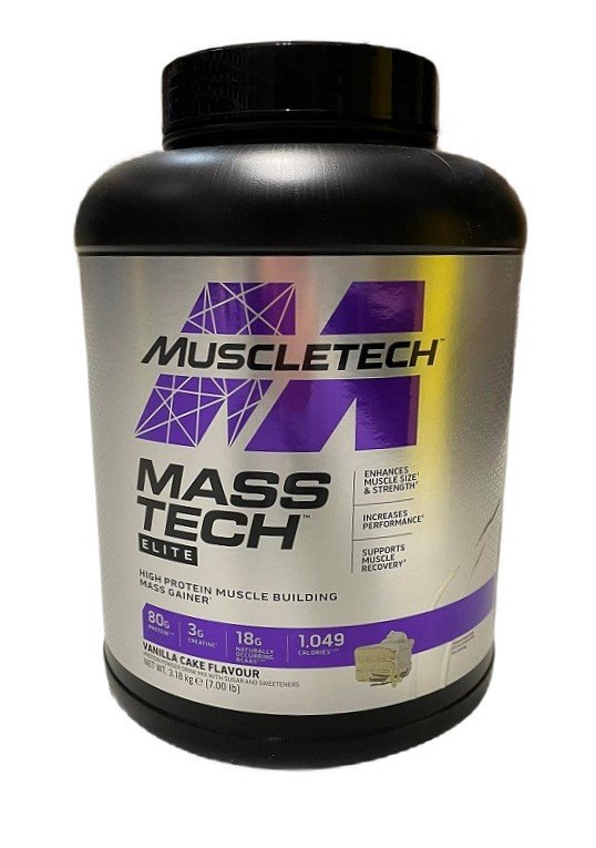 MuscleTech Mass-Tech Elite, Vanilės pyrago skonis, 3180 g