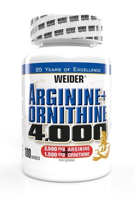 Maisto papildo Weider Arginine + Ornithine 4000 kapsulės