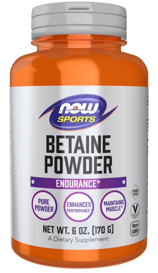 NOW Foods Betaine Powder sporto maisto papildas, 170 g, milteliai, energijai ir raumenų palaikymui