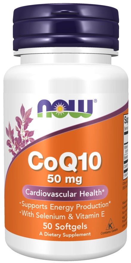 NOW Foods CoQ10 ar selēnu un E vitamīnu, 50 mg - 50 kapsulas