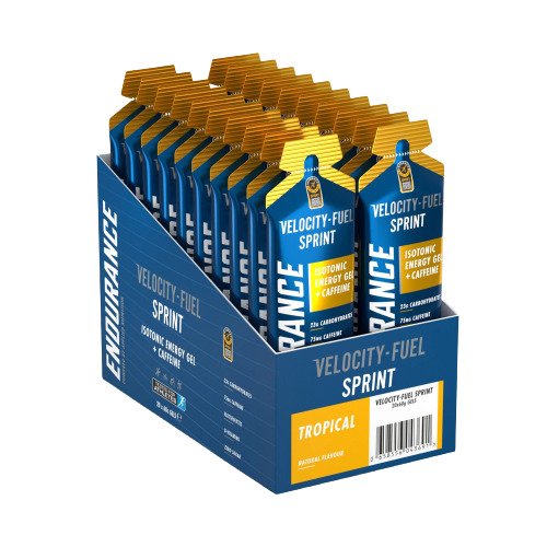 Applied Nutrition Endurance Sprint Isotonic Energy Gel + Caffeine, Tropical - 20 x 60g, energijos gelis