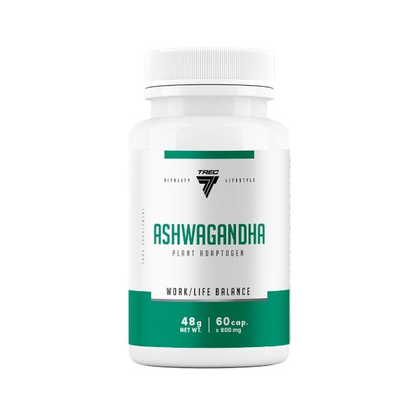 Trec Nutrition Ashwagandha - 60 kapsulių, maisto papildas, sveikata