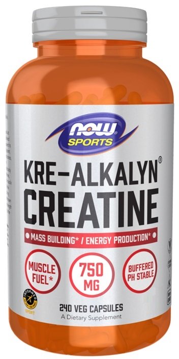 Kreatino papildas NOW Foods Kre-Alkalyn Creatine kapsulės