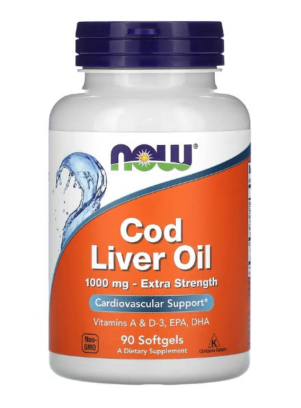 NOW Foods Kodliverio aliejus, 1000mg, 90 kapsulių