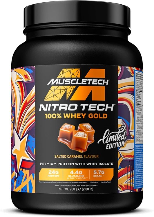 MuscleTech Nitro-Tech 100% Whey Gold, Salted Caramel - 908 g