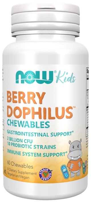 NOW Foods BerryDophilus Kids Chewables vaikų probiotikai