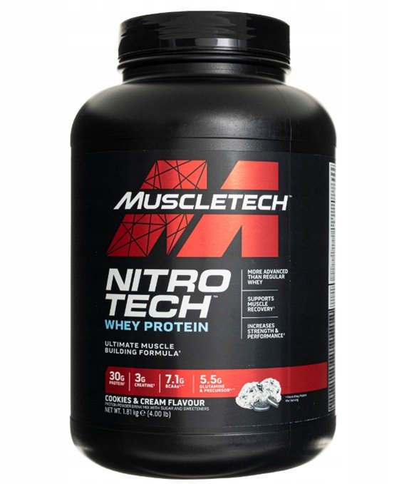 MuscleTech Nitro-Tech baltymų milteliai