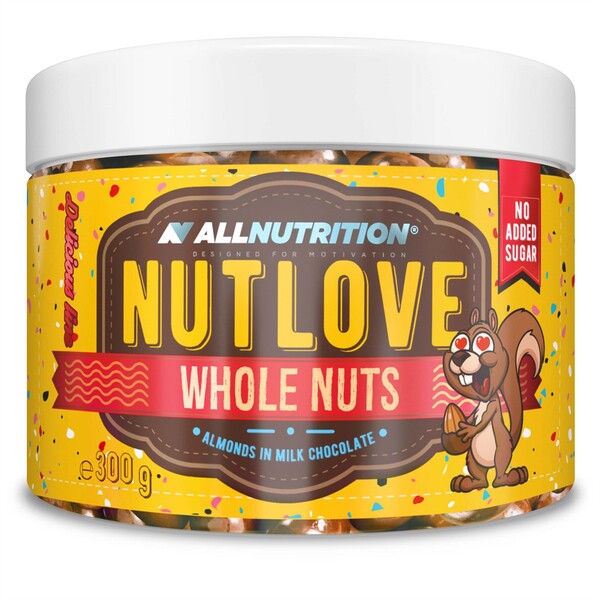 Allnutrition Nutlove riešutai su pieno šokoladu, 300 g