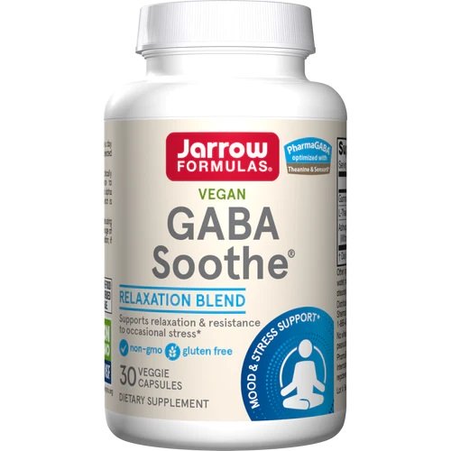 Jarrow Formulas GABA Soothe - 30 kapsulių, nervų sistemai, sveikata