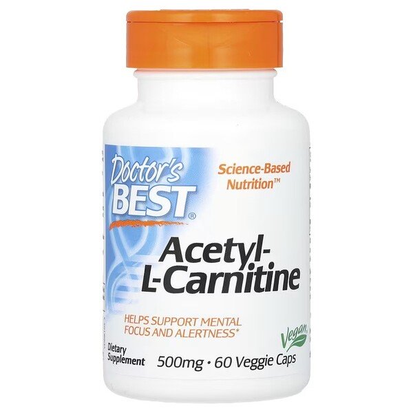 Doctor's Best Acetyl L-Carnitine, 500mg - 60 kapsulių