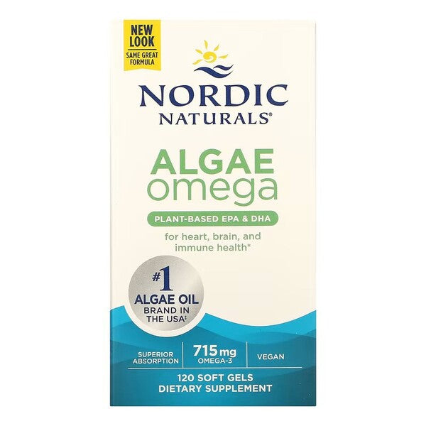 Nordic Naturals Algae Omega, 715mg Omega 3, maisto papildas