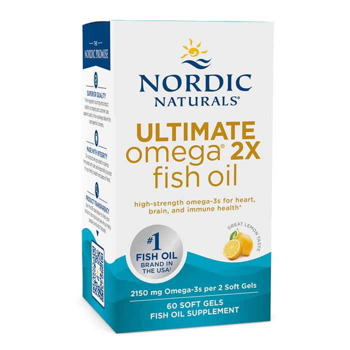 Nordic Naturals Ultimate Omega 2X, 2150 mg citronu garšas - 60 kapsulas