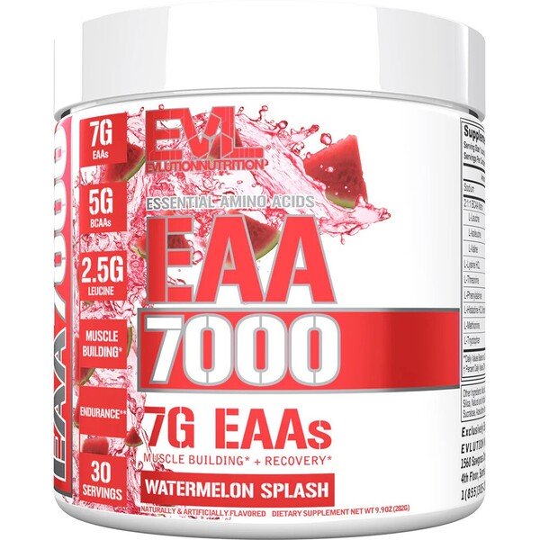 EVLution Nutrition EAA 7000, Watermelon Splash - 282 g, amino rūgštys sporto papildas