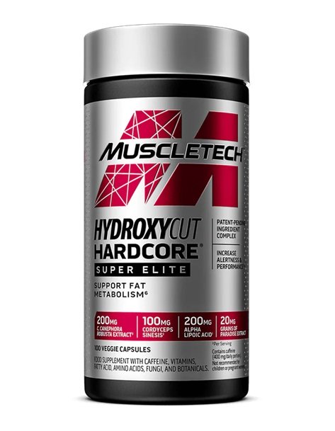 MuscleTech Hydroxycut Hardcore Super Elite - 100 kapsulas 