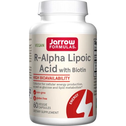 Jarrow Formulas R-alfa lipoīnskābe ar biotīnu - 60 kapsulas