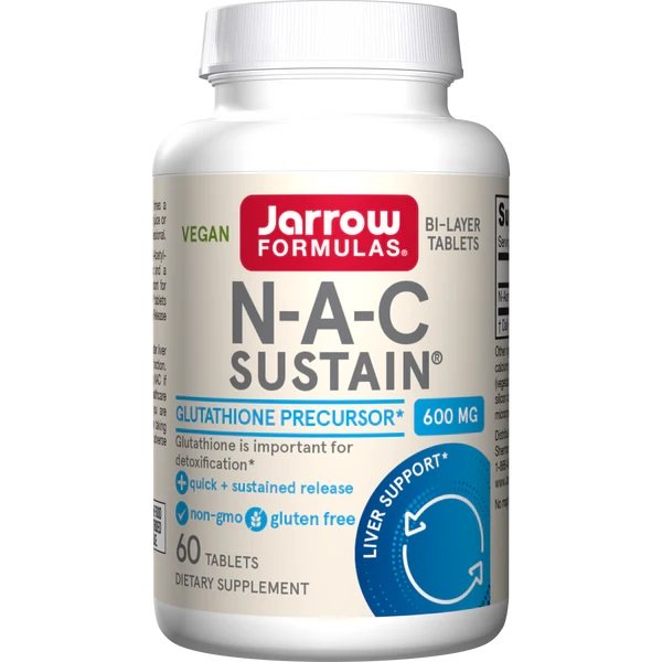 Jarrow Formulas N-A-C Sustain, 600mg - 60 tablečių