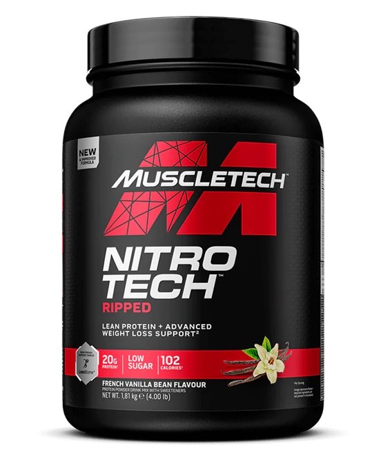 MuscleTech Nitro-Tech Ripped, French Vanilla Bean - 1810 g baltymų milteliai