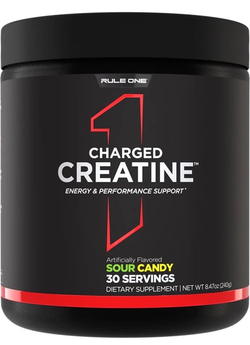 Kreatino papildas Rule One Charged Creatine, Sour Candy, 240 g