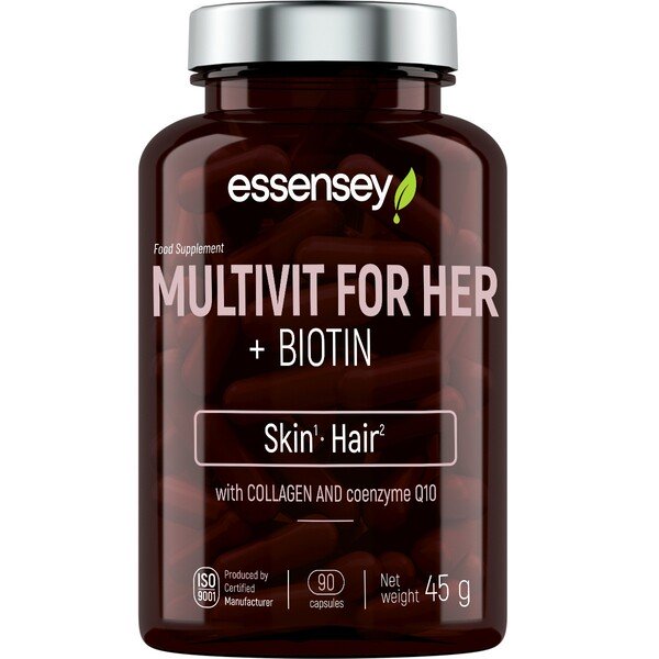 Multivitaminai moterims su biotinu, kapsulės
