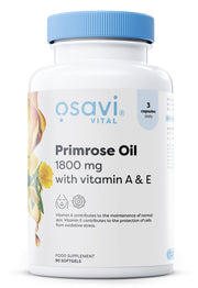 Osavi prīmulas eļļa ar A un E vitamīnu, 1800 mg - 90 kapsulas
