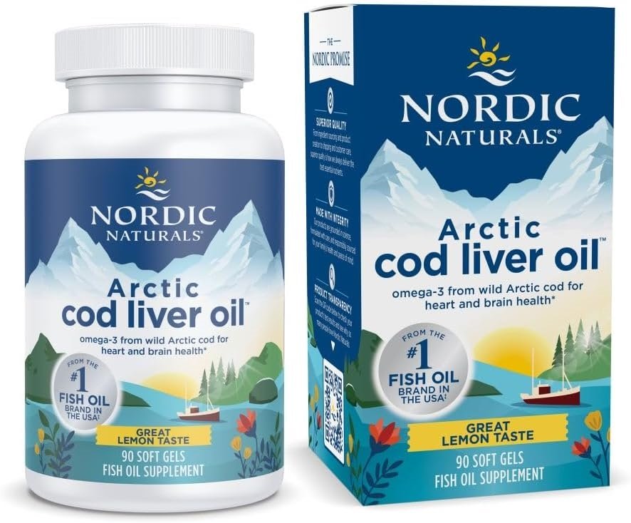 Nordic Naturals arktiskā mencu aknu eļļa, 750 mg citrona - 90 kapsulas