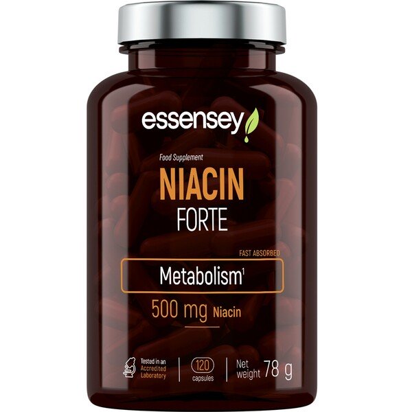 Essensey Niacin Forte, 500mg - 120 kapsulas