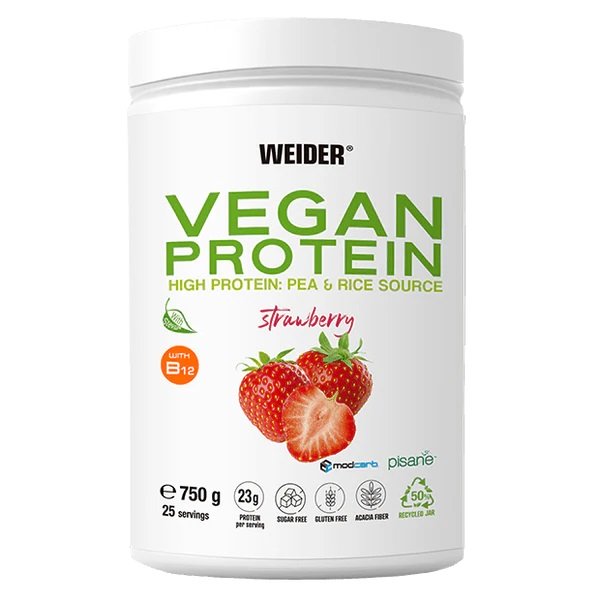 Weider Vegan Protein, Zemeņu - 750 grami