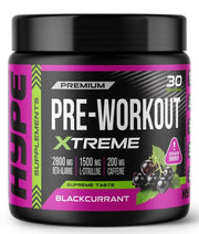 Hype Pre-Workout Xtreme, Blackcurrant - 300 g, sporto papildas
