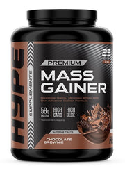 Hype Mass Gainer, Chocolate Brownie - 3000 gramų, maisto papildas, sporto papildas