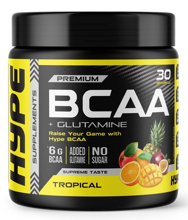 Hype BCAA + Glutamine, Tropical - 300 g maisto papildas