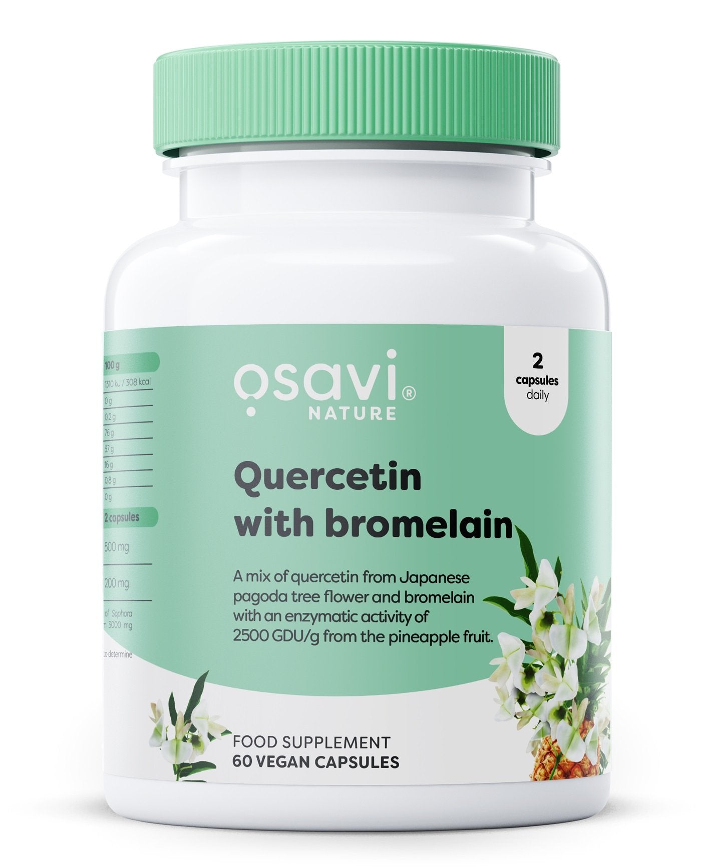 Maisto papildas Osavi Quercetin with Bromelain, 60 veganiški kapsulės