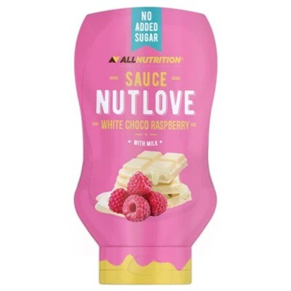 Allnutrition Nutlove padažas, baltas šokoladas ir avietės, 280 ml