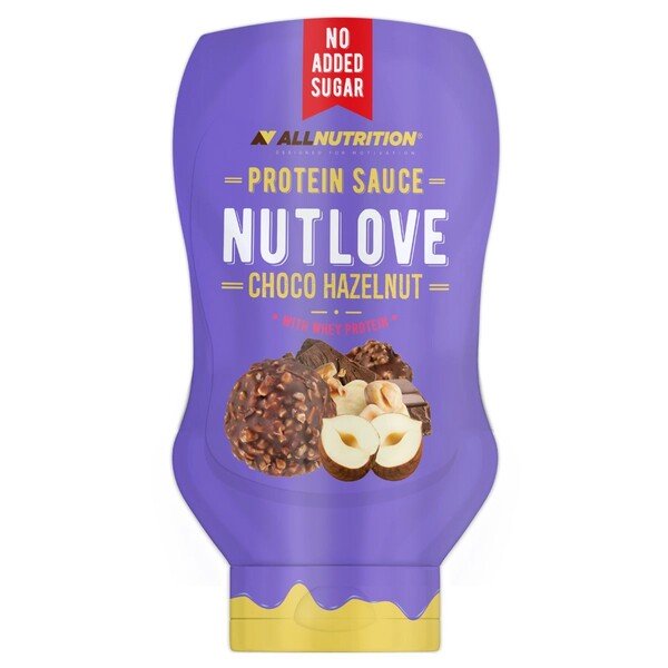 Allnutrition Nutlove proteīna mērce, šokolādes un lazdu riekstu garša - 280 ml.